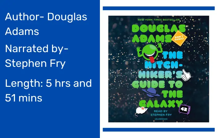 The Hitchhiker's Guide to the Galaxy - best audiobooks to inspire wanderlust