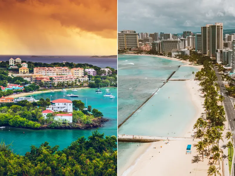 US Virgin islands vs Hawaii