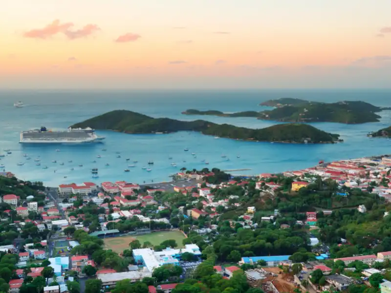 How does the zip line experience work in St. Thomas